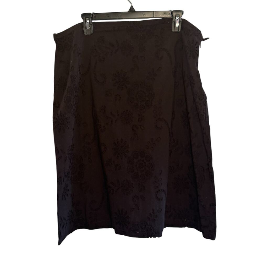 Forth & Towne A Gap Brand 100% Cotton Brown Eyelet Size 16 Skirt